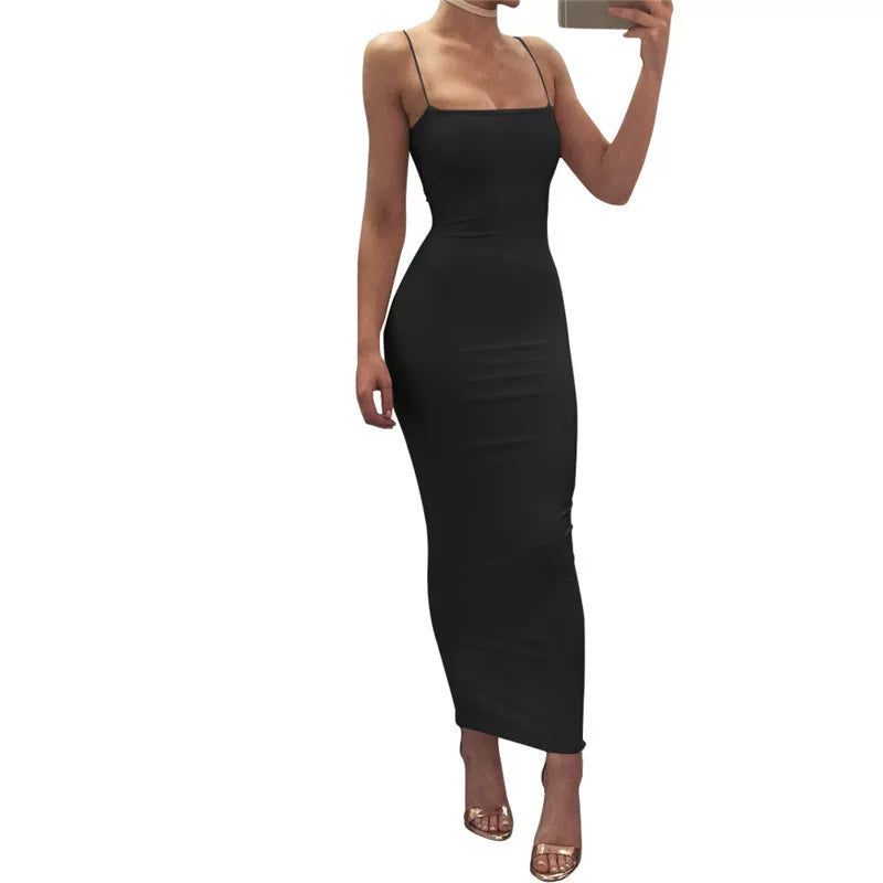 Kishai | Women’s Summer Suspender Maxi Dress with Backless Slim-Fit Silhouette