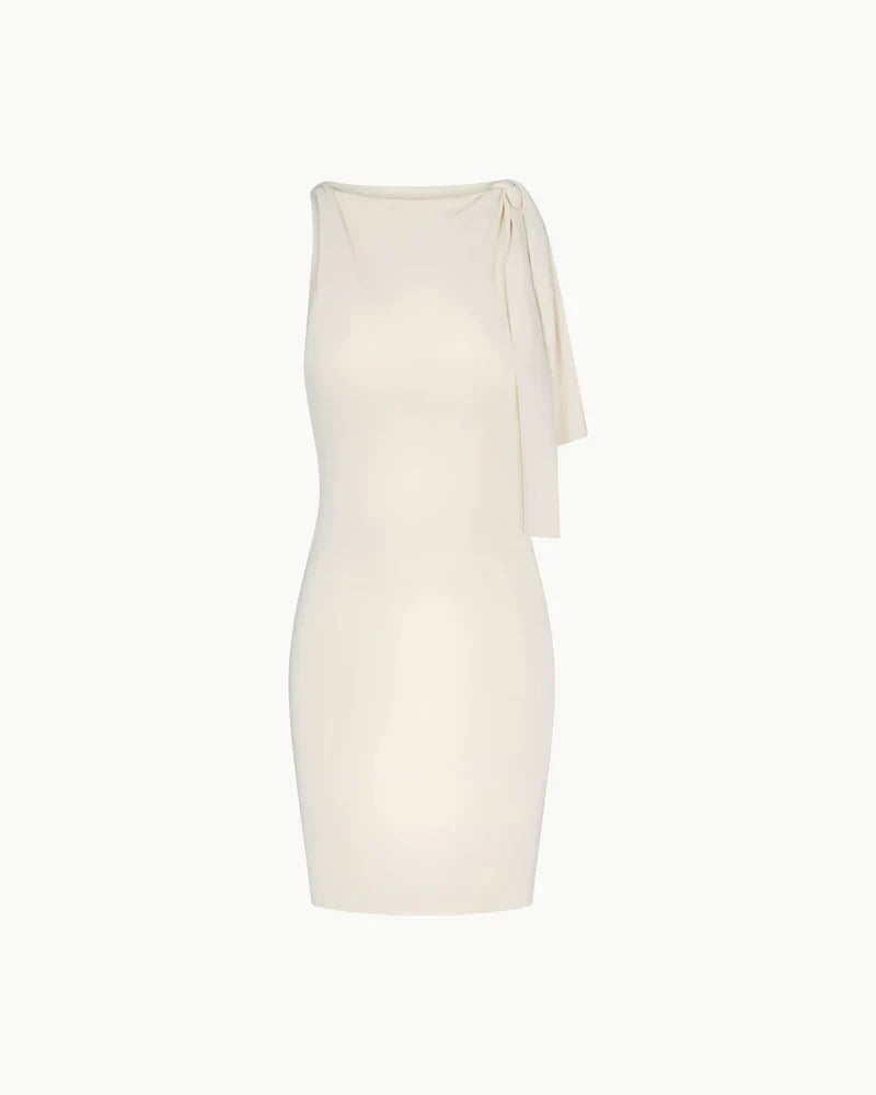 Kishai | Women’s Asymmetrical One-Shoulder Ribbon Maxi Dress with Slim Hip-Hugging Fit