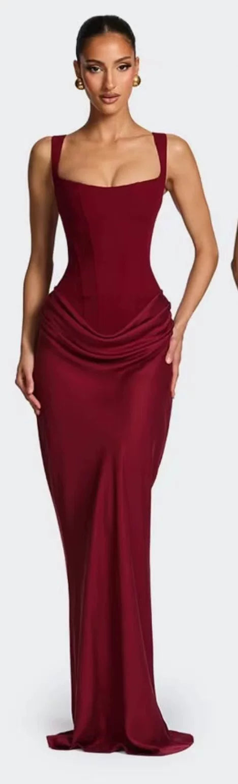 Kishai | Women’s Sleeveless Backless Strap Dress with Slim-Fit and Waistless Design