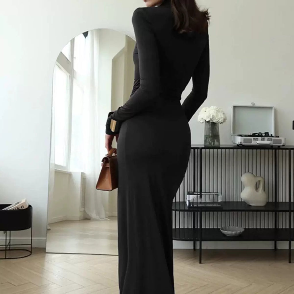 Kishai | Women’s High-Slit Strappy Maxi Dress with Slim-Fit Hip-Covering Design